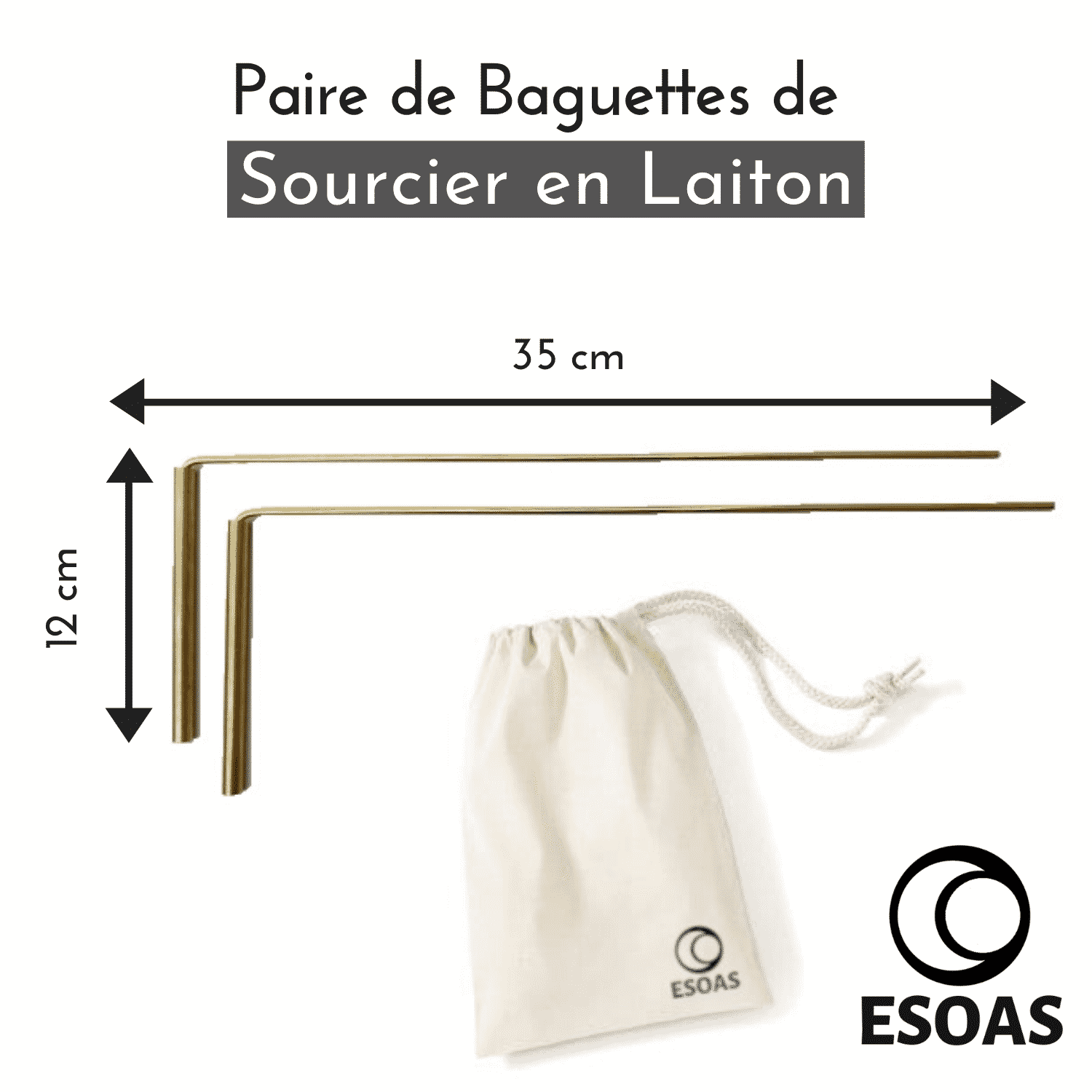 ▷ Baguettes de Sourcier en L - Fabrication Française - Esoas