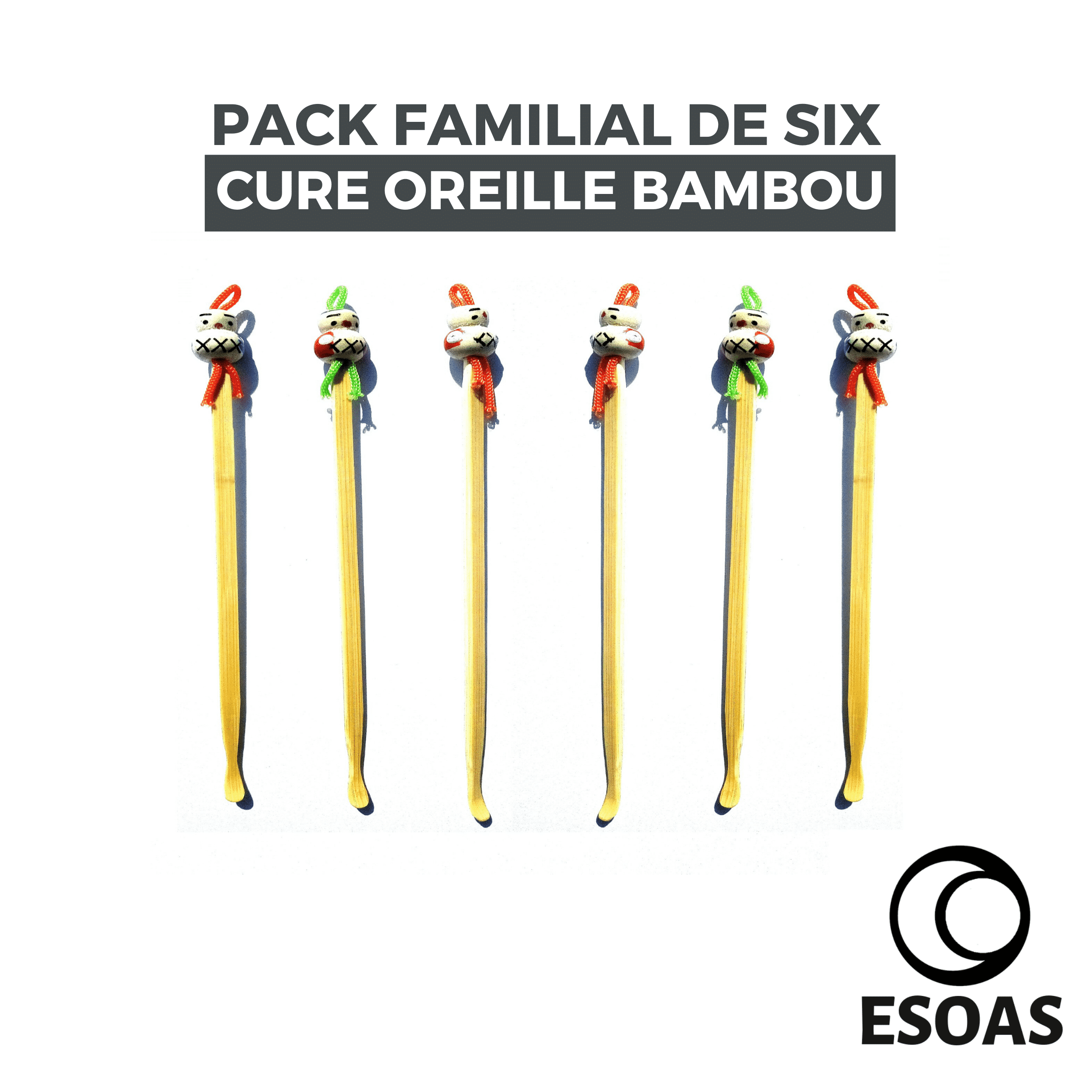 ▷ Cure Oreille Oriculi en Bambou Lot de 6 - Esoas