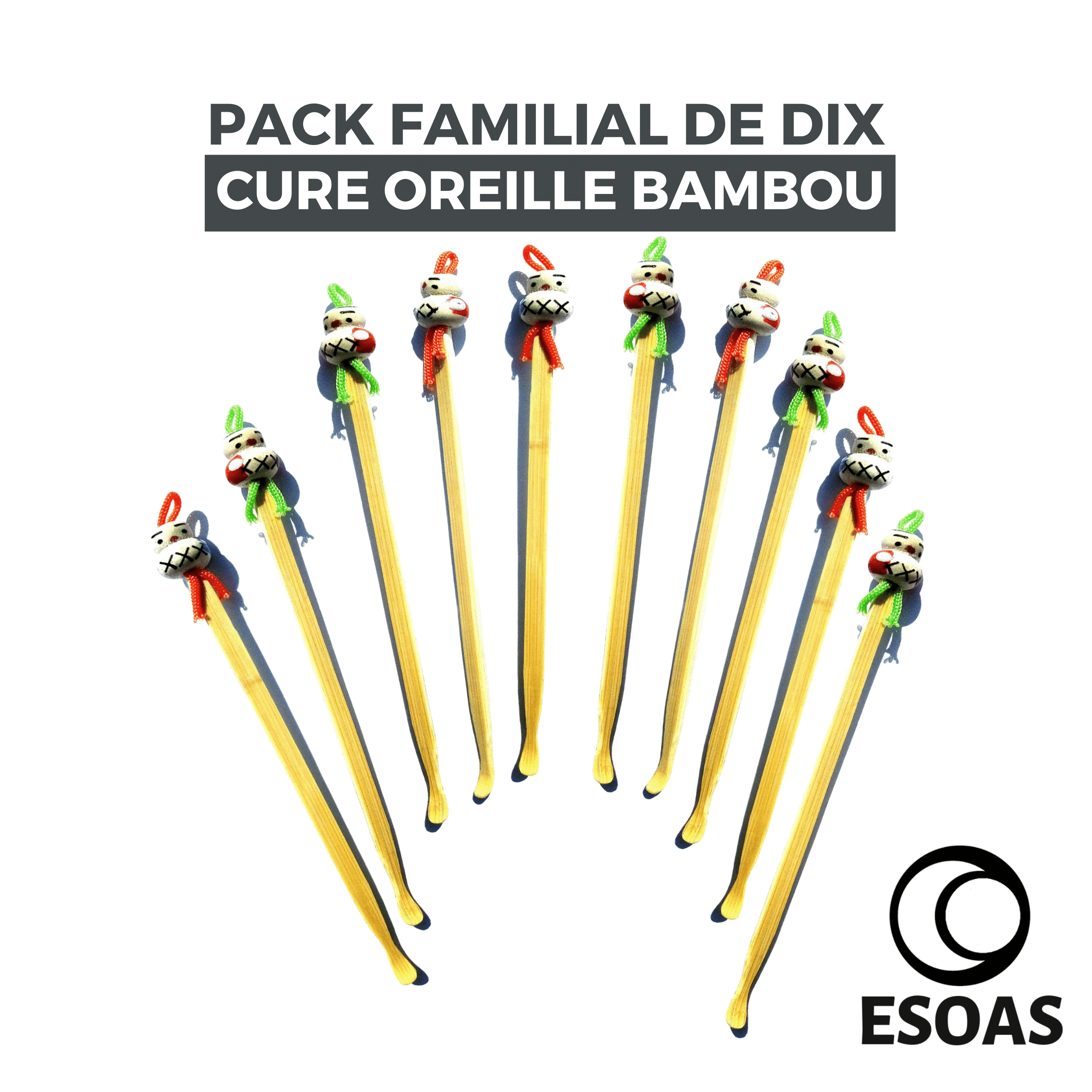 ▷ Cure Oreille Oriculi en Bambou Lot de 10 - Guide d'Utilisation Offert
