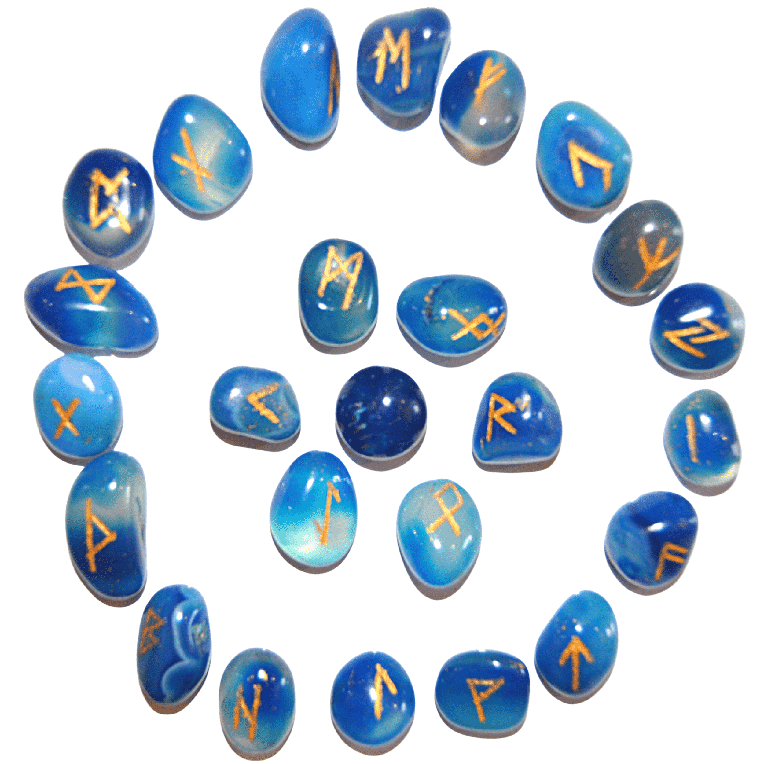 Runes Divinatoires en Onyx Bleu - Esoas